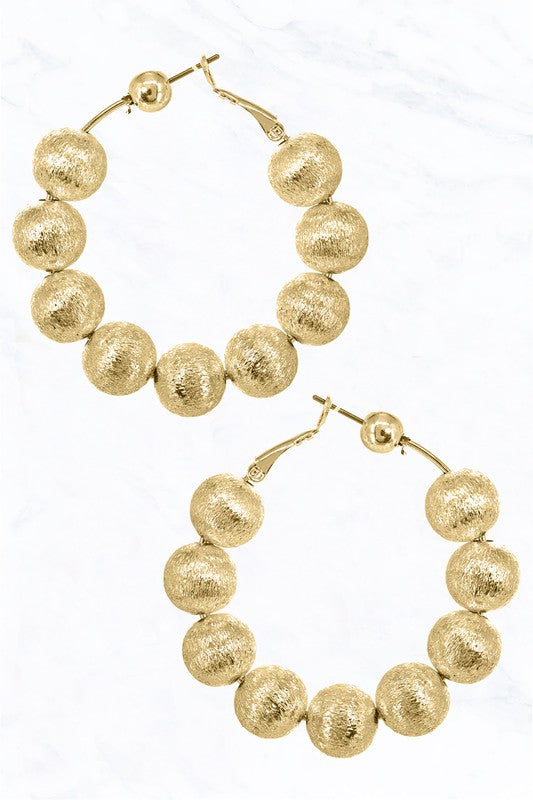 Ball Hoop Earrings