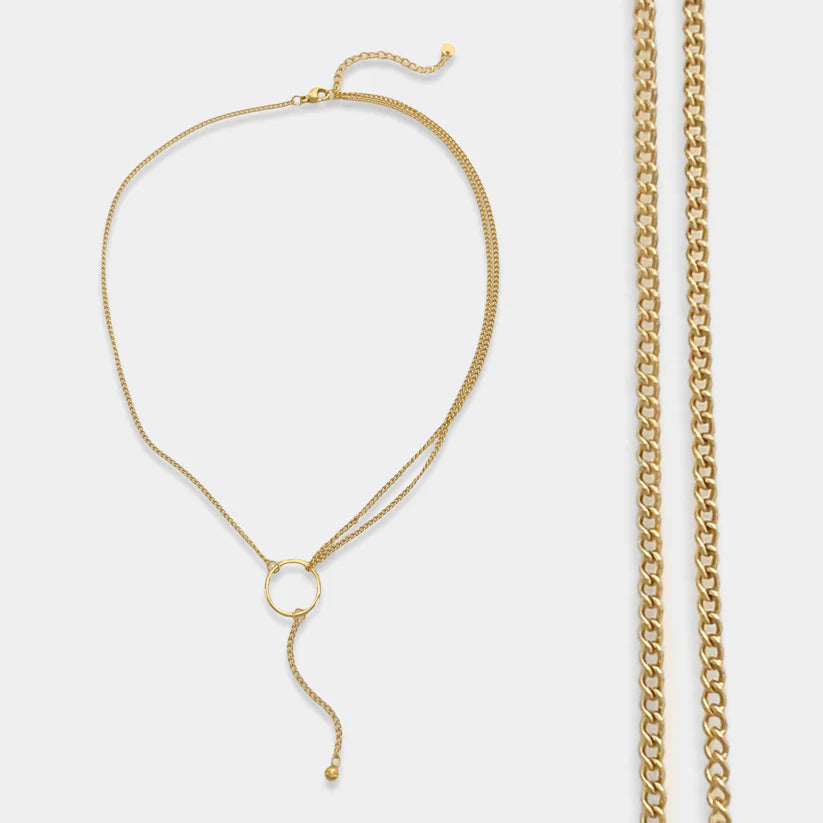 Crub Lariat Chain- 18K Gold Plated