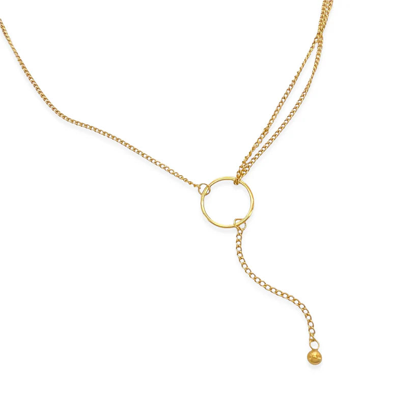 Crub Lariat Chain- 18K Gold Plated