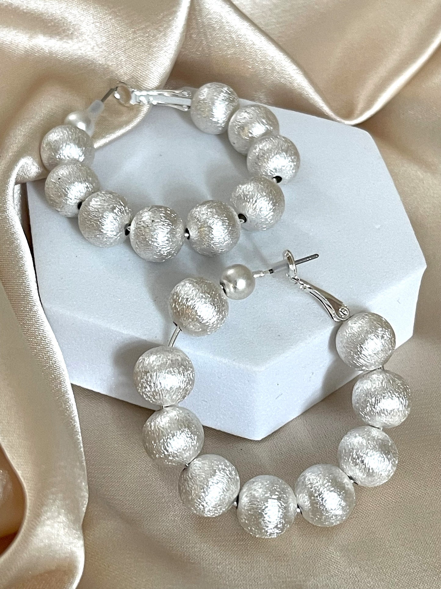 Ball Hoop Earrings