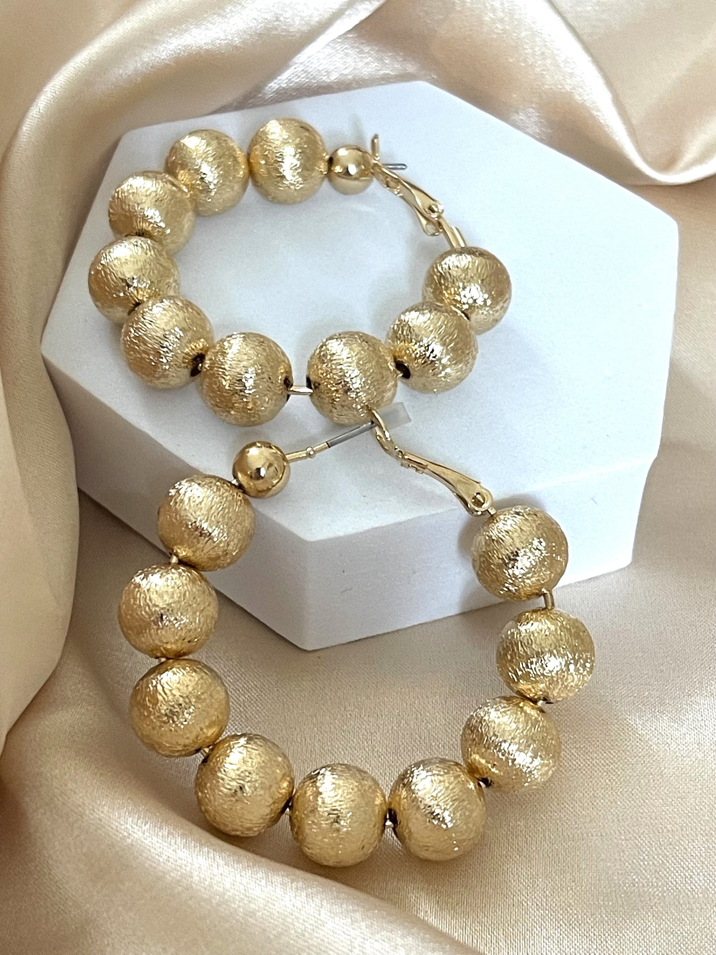 Ball Hoop Earrings