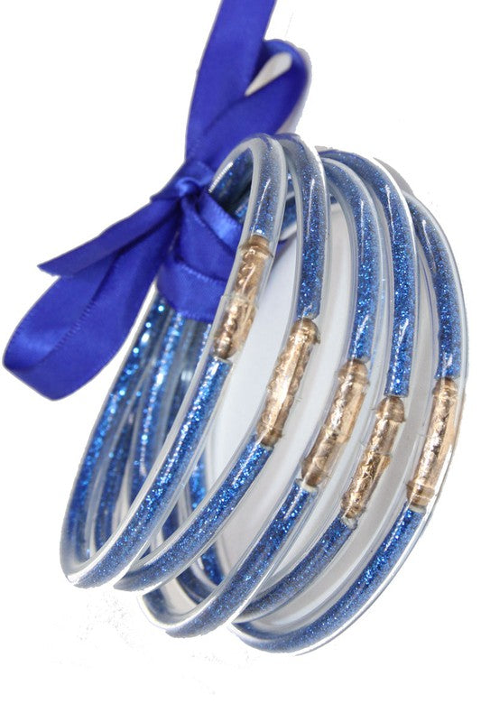 Blue Jelly Bangles
