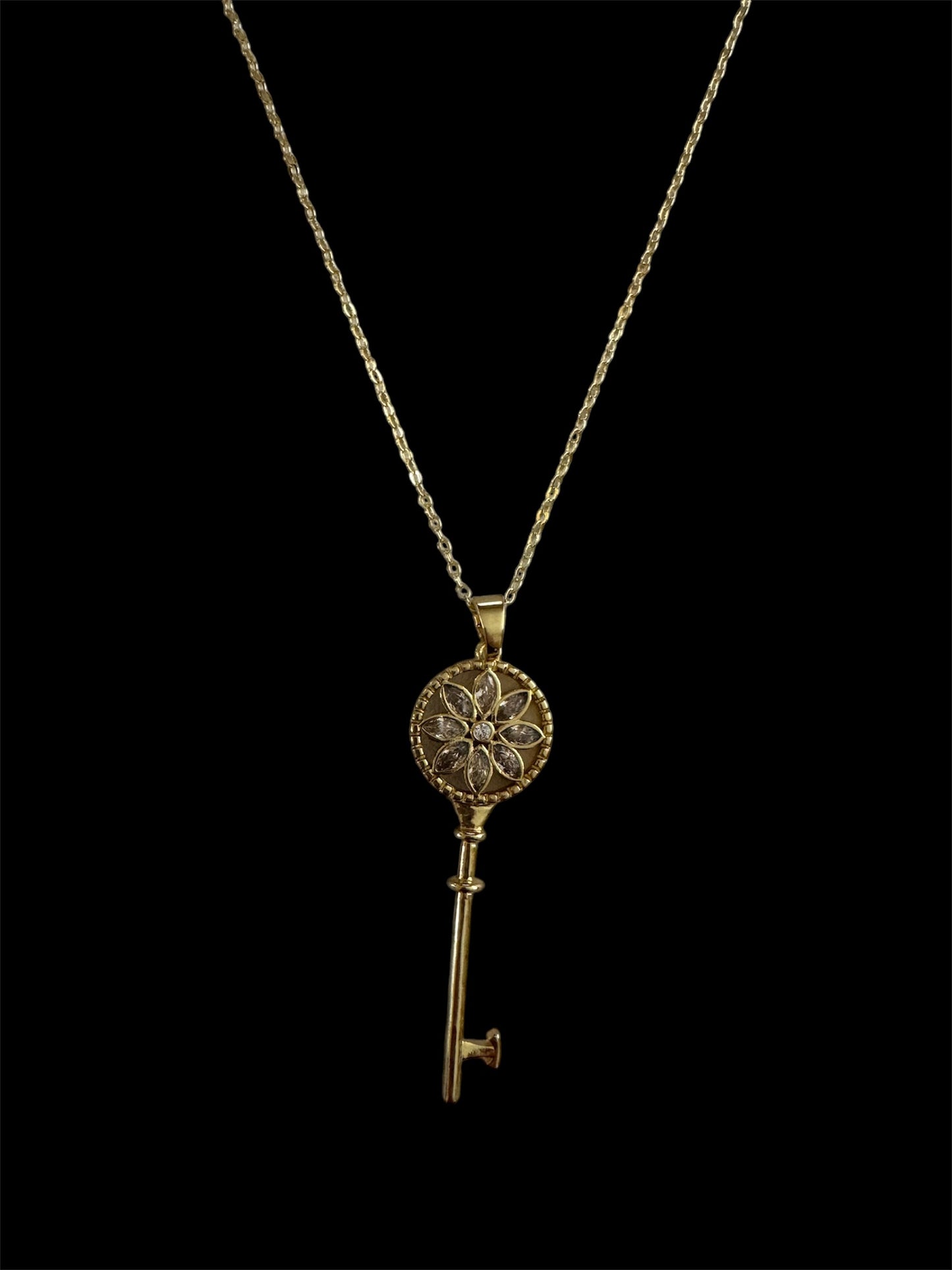 Cadena Zirconia/Dorada