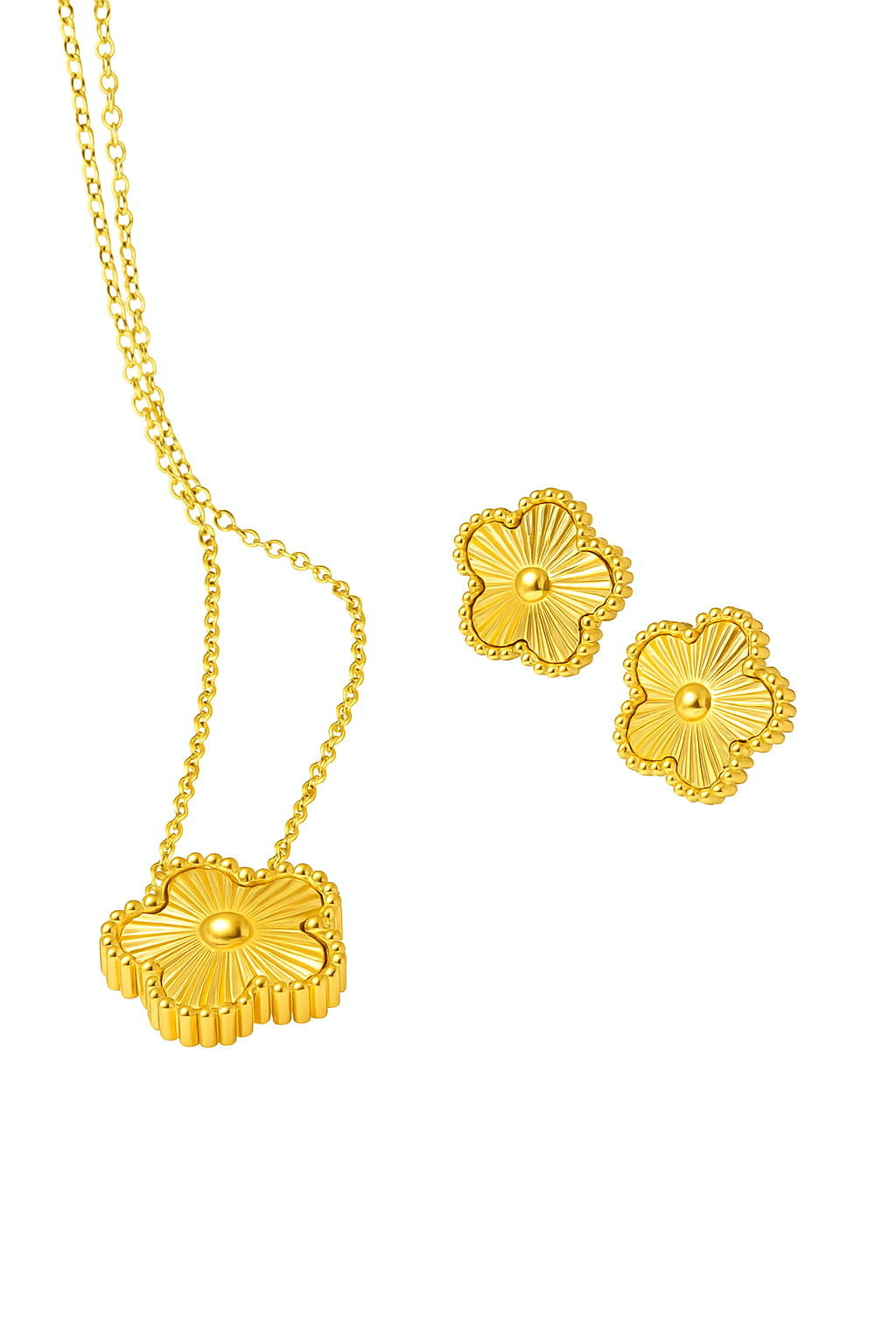 Gold Chain Set with Earrings