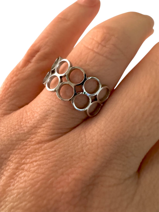 Sortija Bubble- ajustable Silver