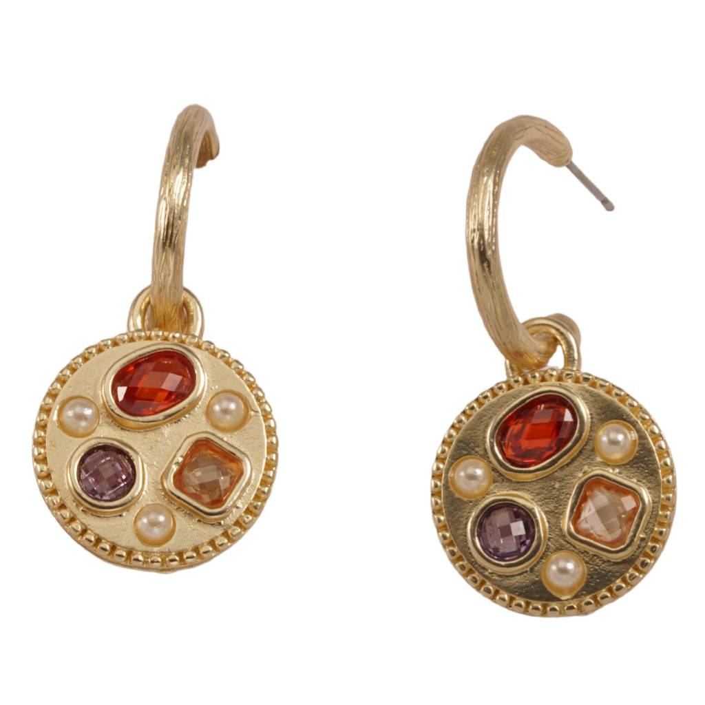 Gold Necklace/Multicolor Stones