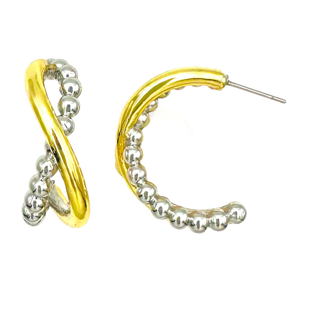 Aretes Argollas - Dos Tonos