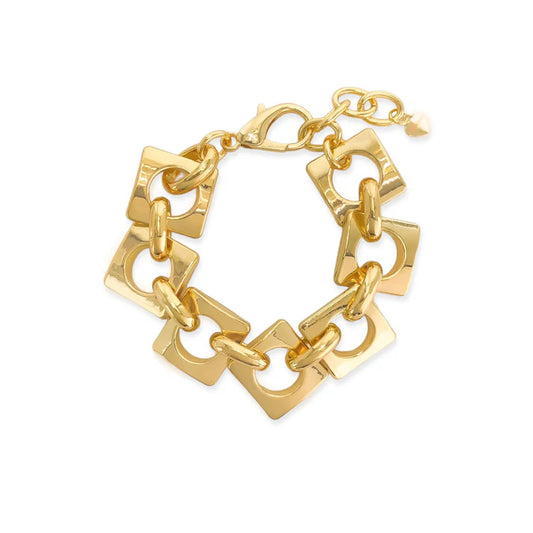Pulsera Cuadrada- Dorada