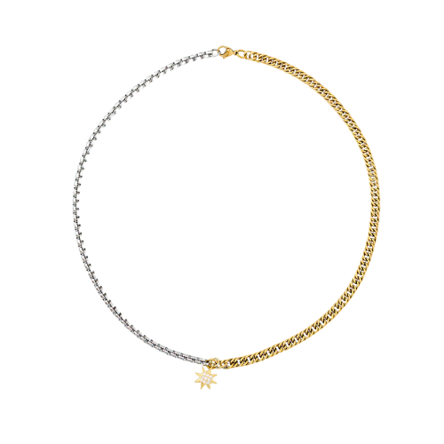 Samira- Cadena doble tono- Zirconia