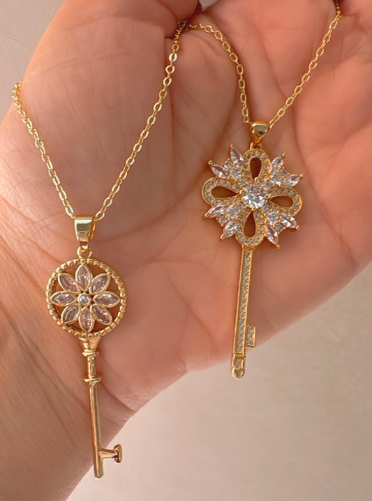 Cadena Zirconia/Dorada