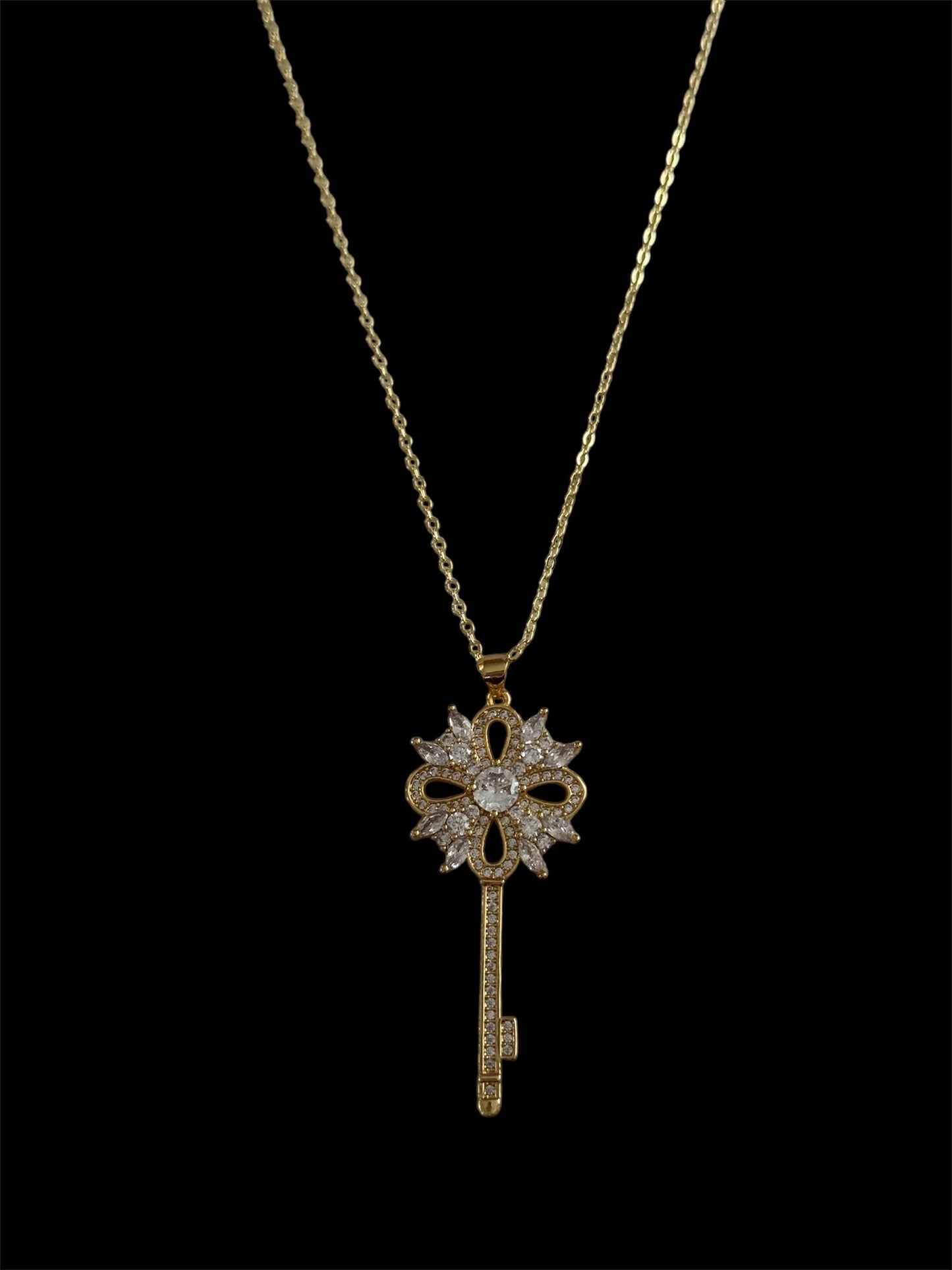 Cadena Zirconia/Dorada