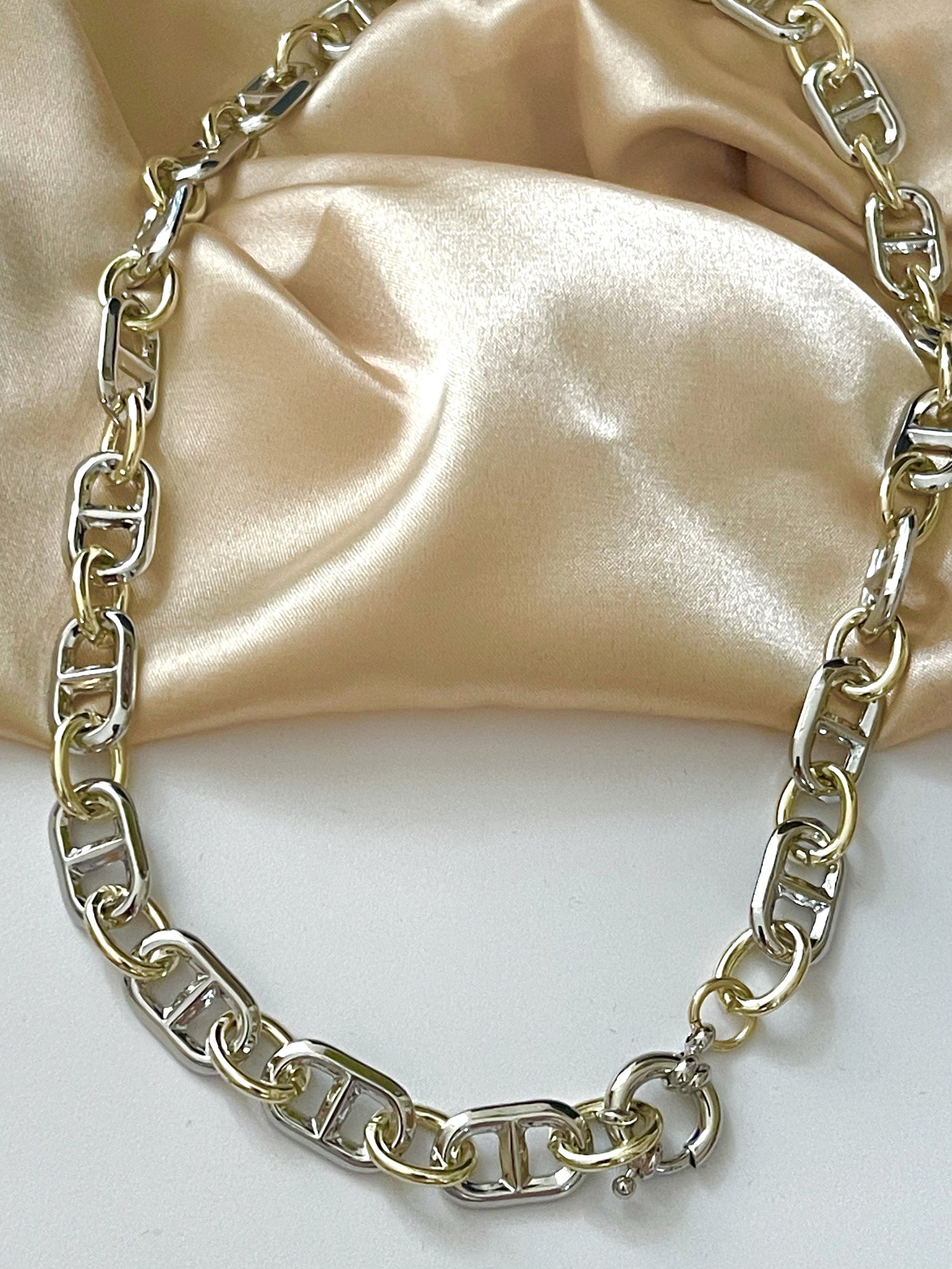 Link Necklace/ Gold and Silver
