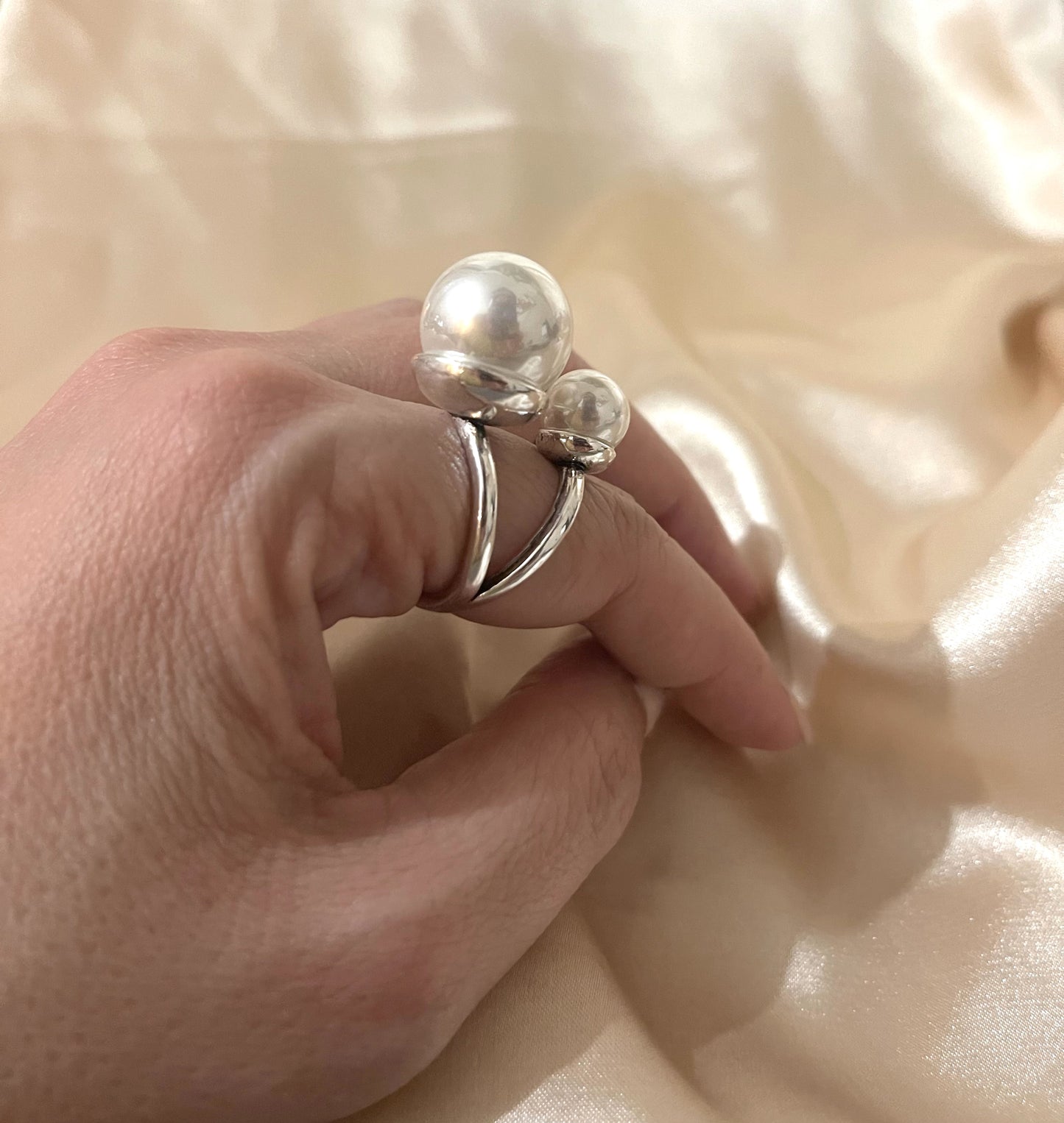 Pearls Zamak Ring