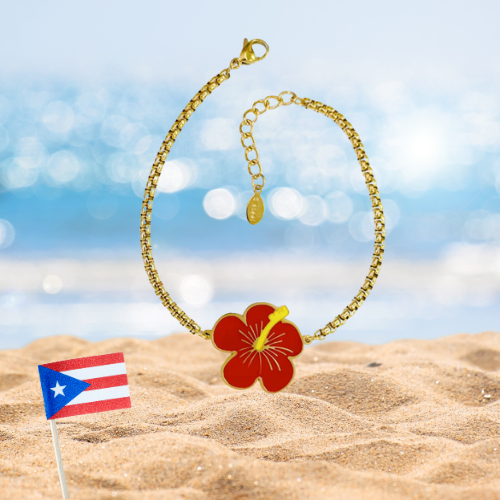 Flor Maga- Pulsera Dorada
