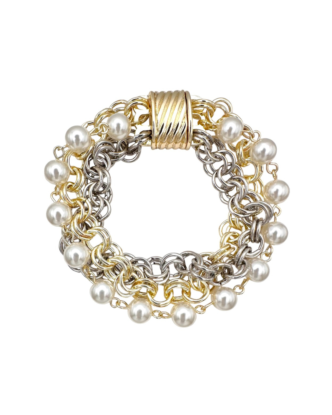 Pearl/Double Tone Bracelet