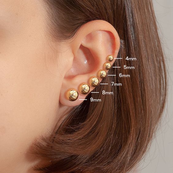 Aretes- Dorado En corazon