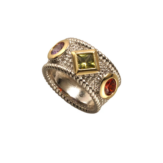 Anillo Piedras en Crystal/ Multicolor