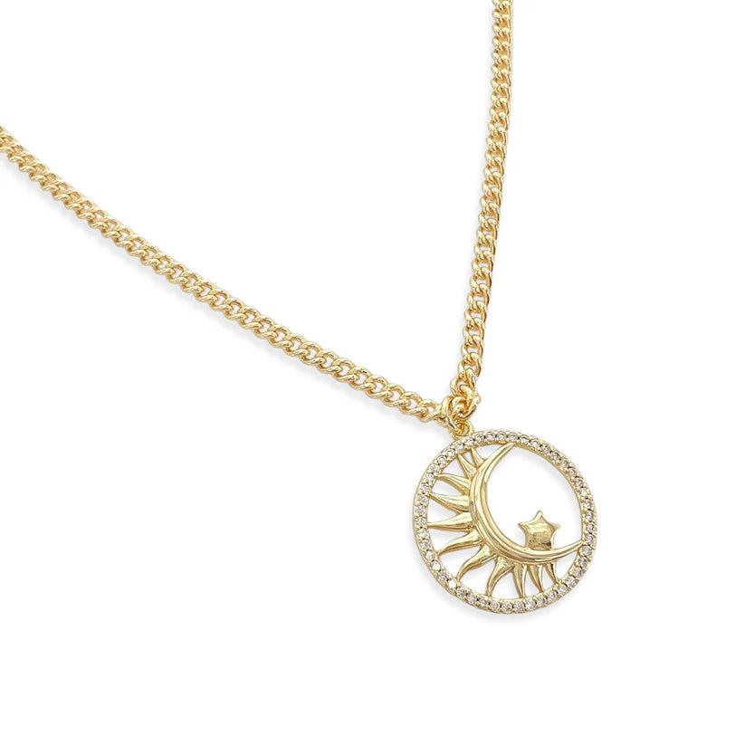 Moon &amp; Star Chain- 18K Gold Plated