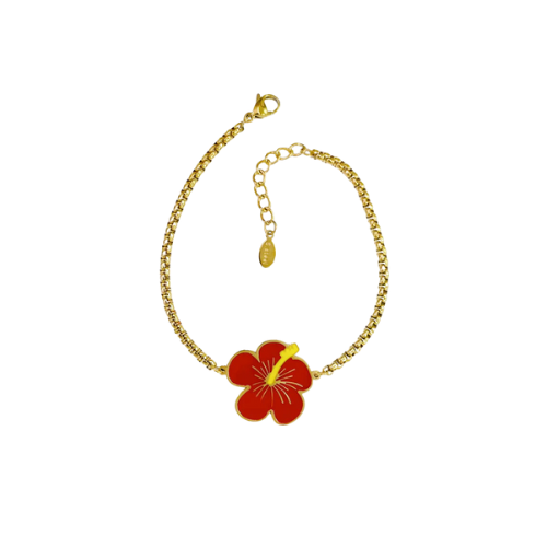 Flor Maga- Pulsera Dorada