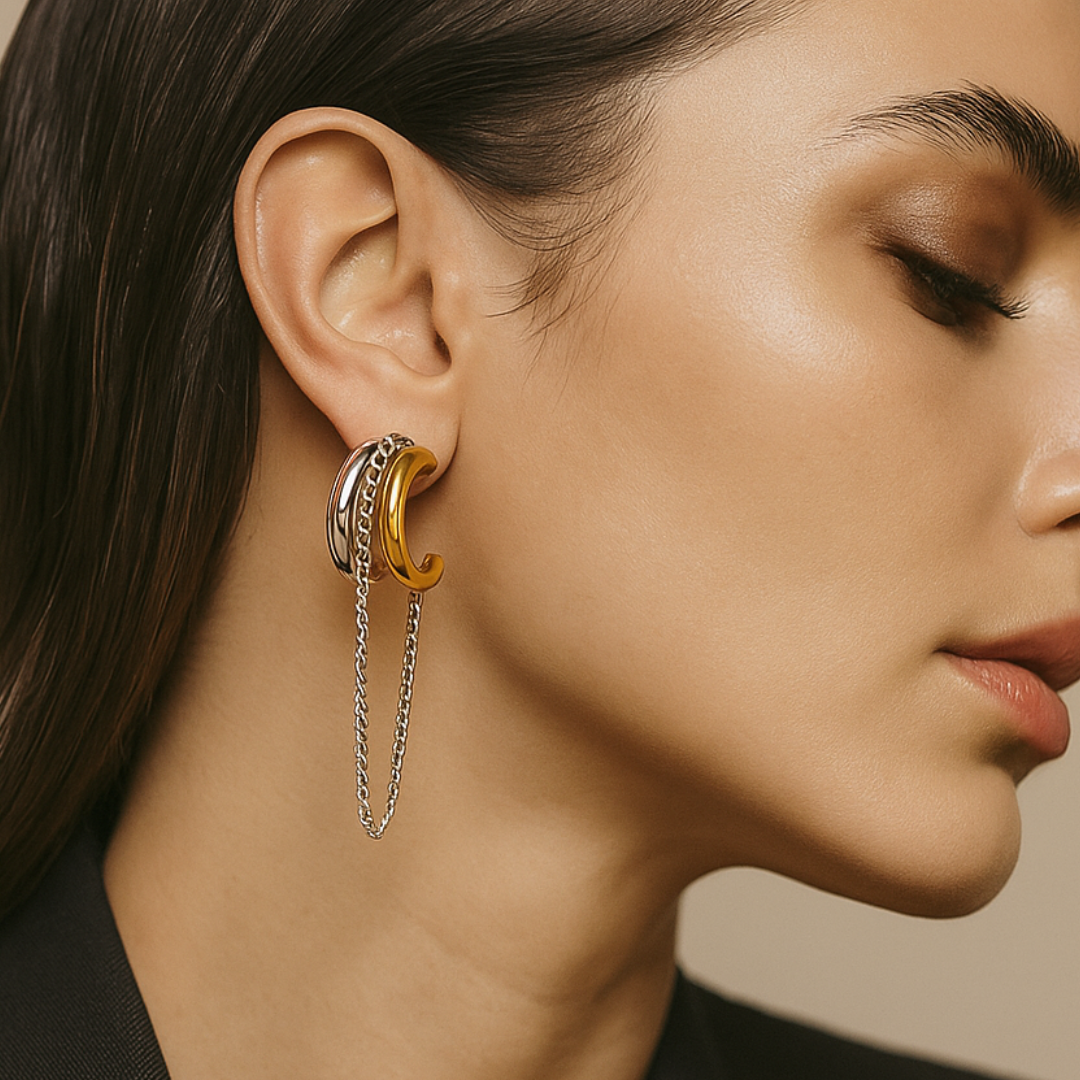 Pre- Orden -Jessies Hoops- Aretes doble tono