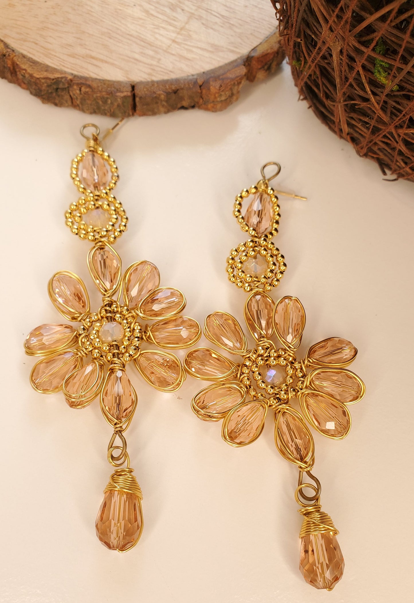 Crystal Blooms earrings