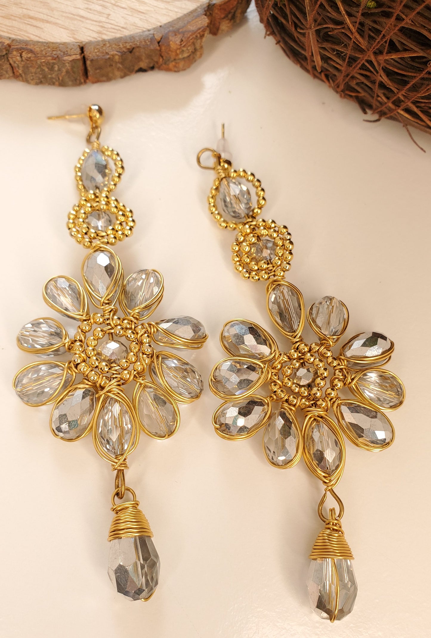 Crystal Blooms earrings