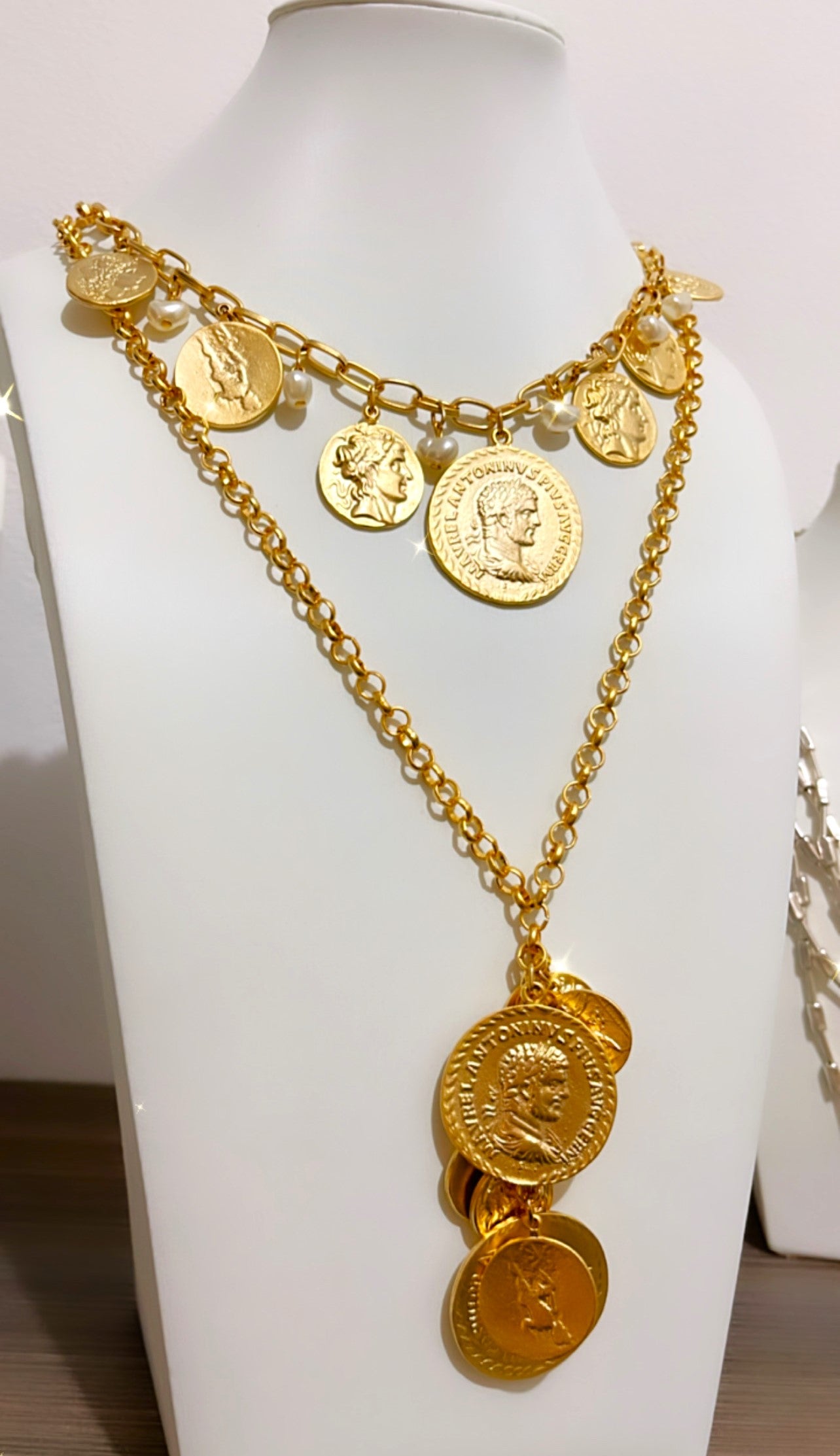 Multilayer Coins Necklace