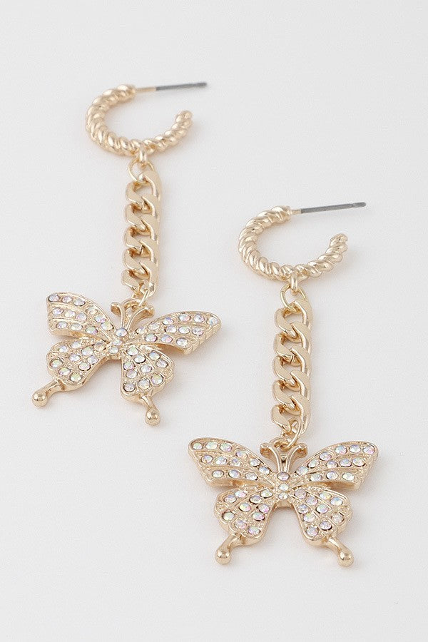 Butterfly Drop Earrings