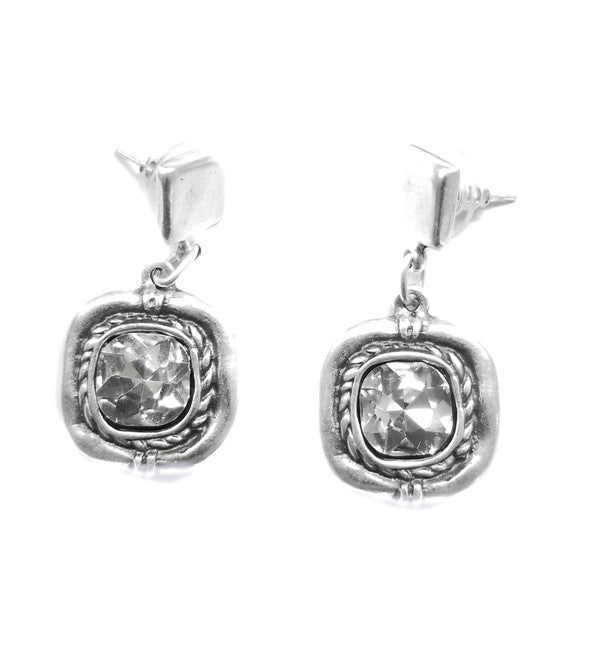 Crystal / Silver Earrings