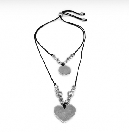 Heart and Circular necklace