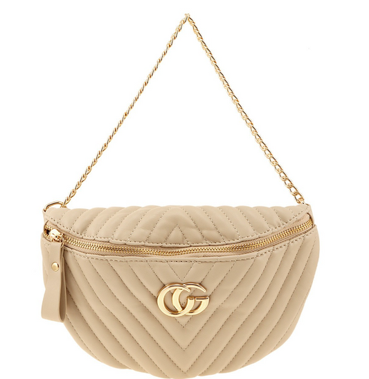 Gold Quilted Fanny Pack
